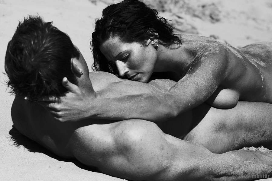 near outdor beach couple